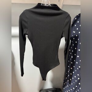 Naked Wardrobe Black Long Sleeve Bodysuit